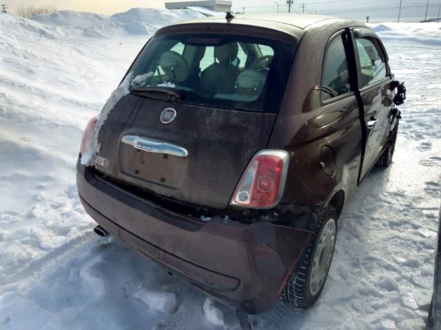 3C3CFFAR1DT634216 - 2013 FIAT 500 POP BROWN photo 4