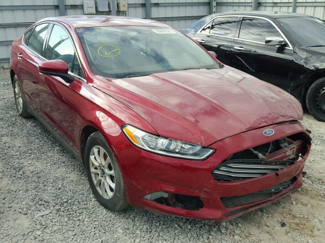 3FA6P0G76GR129790 - 2016 FORD FUSION S RED photo 1