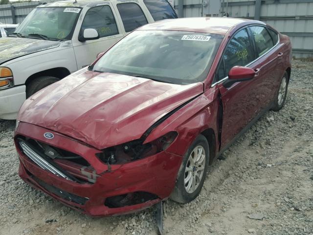 3FA6P0G76GR129790 - 2016 FORD FUSION S RED photo 2