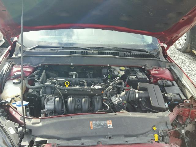 3FA6P0G76GR129790 - 2016 FORD FUSION S RED photo 7