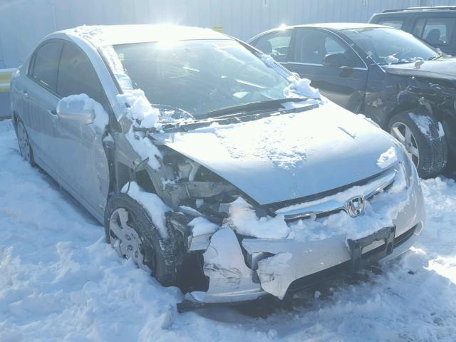 1HGFA16556L048909 - 2006 HONDA CIVIC LX SILVER photo 1