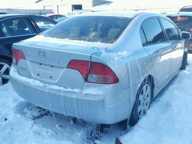 1HGFA16556L048909 - 2006 HONDA CIVIC LX SILVER photo 4