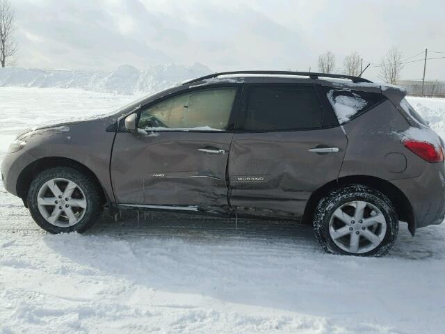 JN8AZ1MW3AW133398 - 2010 NISSAN MURANO S BROWN photo 9