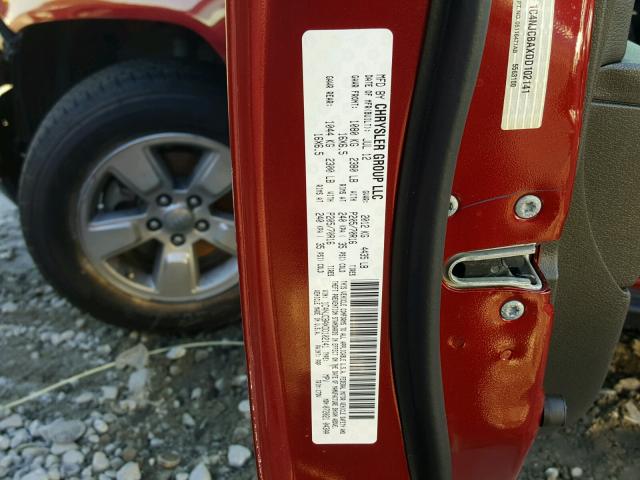 1C4NJCBAXDD102141 - 2013 JEEP COMPASS SP RED photo 10