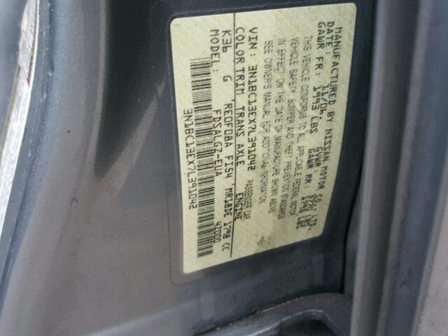 3N1BC13EX7L391042 - 2007 NISSAN VERSA S GRAY photo 10