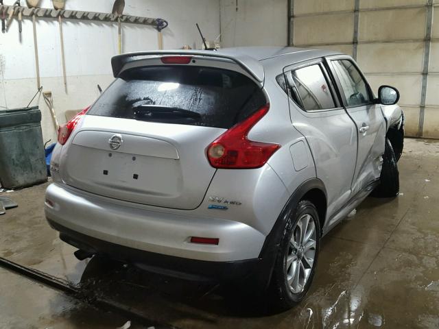 JN8AF5MV7DT222257 - 2013 NISSAN JUKE S SILVER photo 4