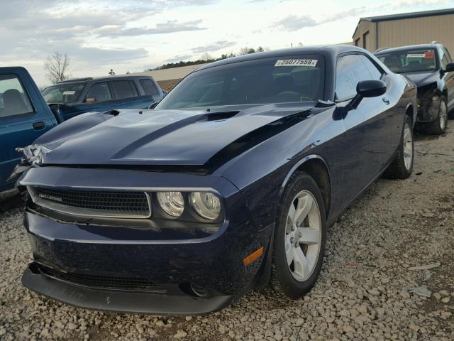 2C3CDYAG3DH729062 - 2013 DODGE CHALLENGER BLUE photo 2