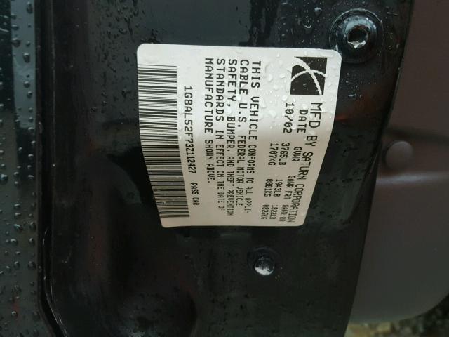 1G8AL52F73Z112427 - 2003 SATURN ION LEVEL 黑色 照片 10