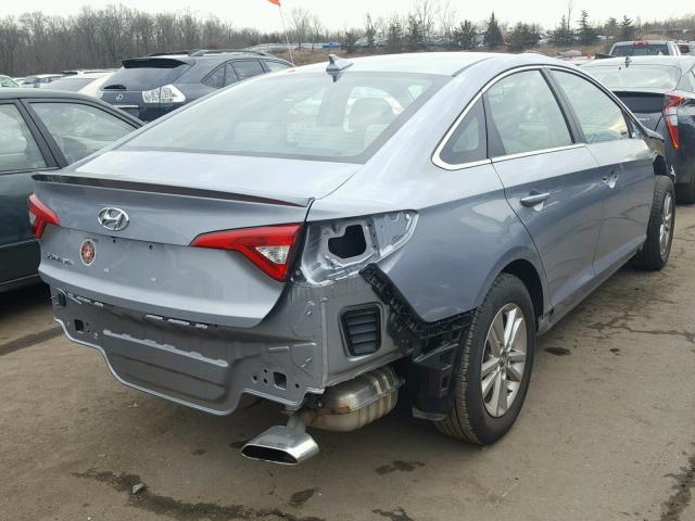 5NPE24AF8HH536347 - 2017 HYUNDAI SONATA SE SILVER photo 4