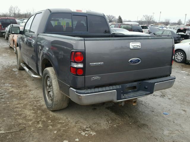 1FTPW12504KC35178 - 2004 FORD F150 SUPER GRAY photo 3