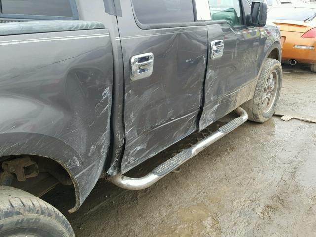 1FTPW12504KC35178 - 2004 FORD F150 SUPER GRAY photo 9