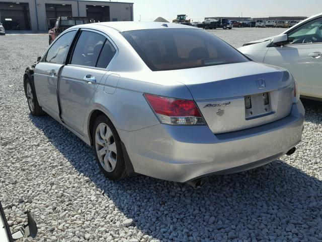 5KBCP3F81AB004392 - 2010 HONDA ACCORD EXL SILVER photo 3