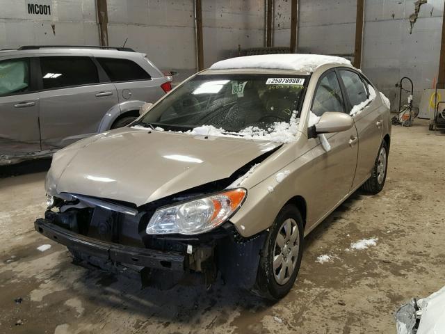 KMHDU46D78U434407 - 2008 HYUNDAI ELANTRA GL GOLD photo 2