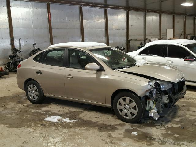 KMHDU46D78U434407 - 2008 HYUNDAI ELANTRA GL GOLD photo 9