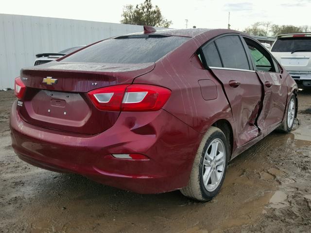 1G1BE5SM0G7310778 - 2016 CHEVROLET CRUZE LT BURGUNDY photo 4