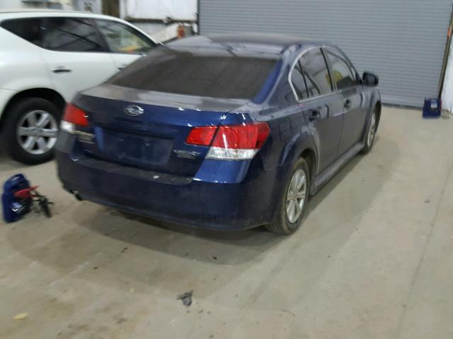 4S3BMBB63B3236573 - 2011 SUBARU LEGACY 2.5 BLUE photo 4