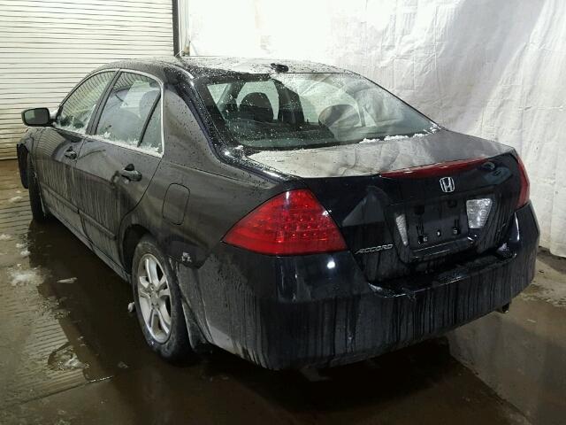 1HGCM56867A040052 - 2007 HONDA ACCORD EX BLACK photo 3