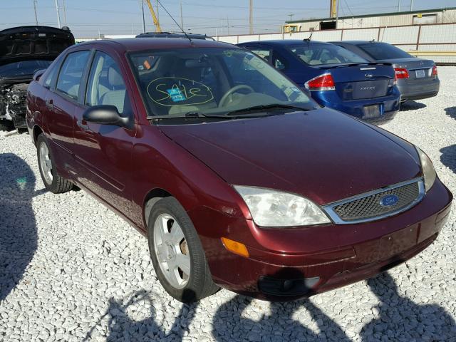 1FAFP34N27W122000 - 2007 FORD FOCUS ZX4 RED photo 1