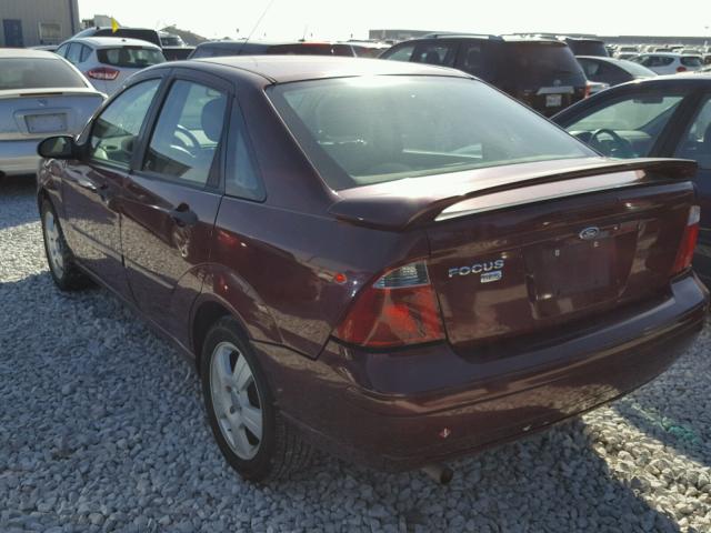 1FAFP34N27W122000 - 2007 FORD FOCUS ZX4 RED photo 3