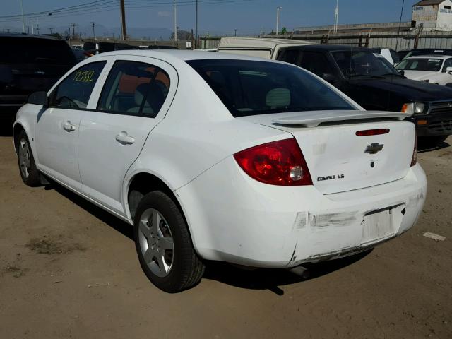 1G1AK55F777117433 - 2007 CHEVROLET COBALT LS WHITE photo 3