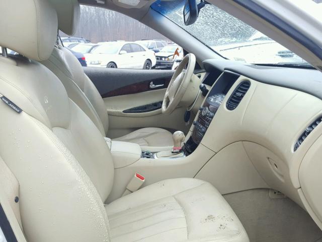 JNKAJ09F18M361748 - 2008 INFINITI EX35 BASE WHITE photo 5