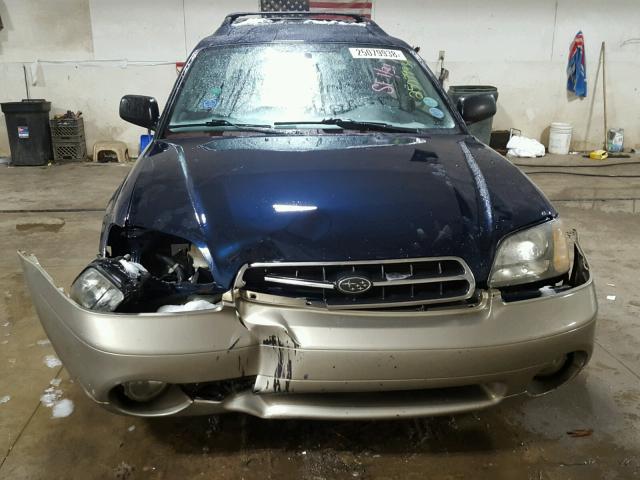 4S3BH675127663089 - 2002 SUBARU LEGACY OUT BLUE photo 9