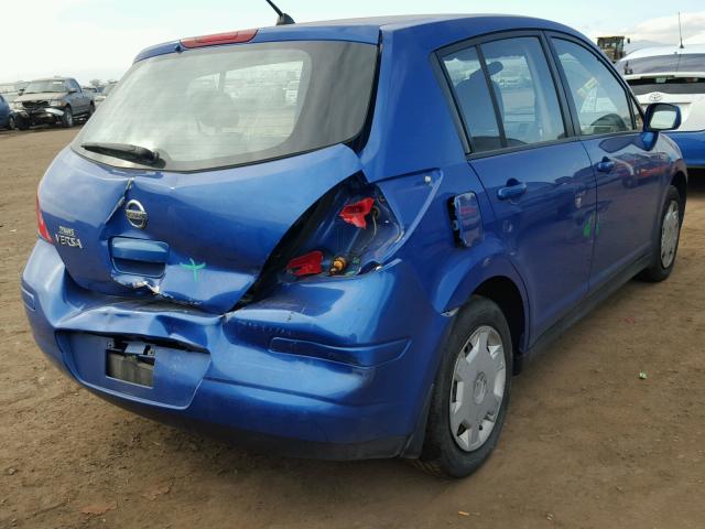 3N1BC13EX8L375280 - 2008 NISSAN VERSA S BLUE photo 4