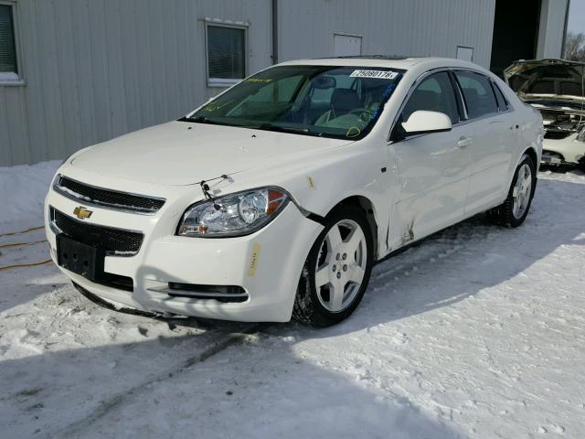 1G1ZJ57738F298307 - 2008 CHEVROLET MALIBU 2LT WHITE photo 2