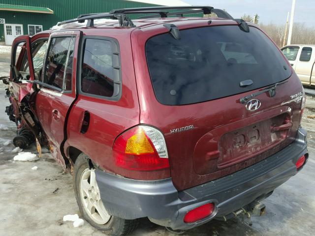 KM8SC13E84U704745 - 2004 HYUNDAI SANTA FE G RED photo 3