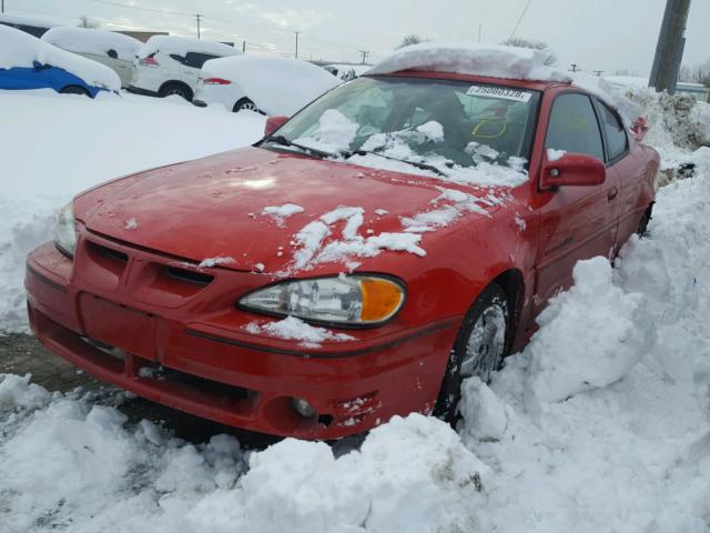 1G2NW12E4XM877679 - 1999 PONTIAC GRAND AM G RED photo 2