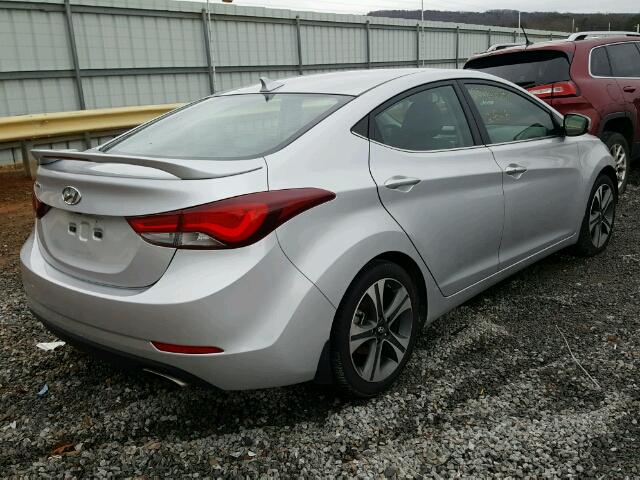 KMHDH4AH1FU382851 - 2015 HYUNDAI ELANTRA SE SILVER photo 4