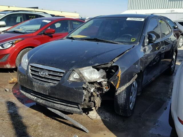 KMHDU45D99U573487 - 2009 HYUNDAI ELANTRA GL BLACK photo 2