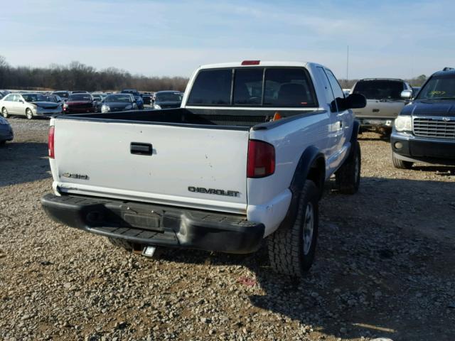 1GCCT19W118170369 - 2001 CHEVROLET S TRUCK S1 WHITE photo 4