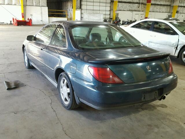 19UYA1250VL009061 - 1997 ACURA 2.2CL GREEN photo 3