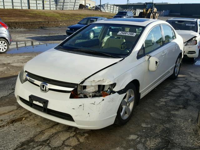 1HGFA16868L103512 - 2008 HONDA CIVIC EX თეთრი ფოტო 2
