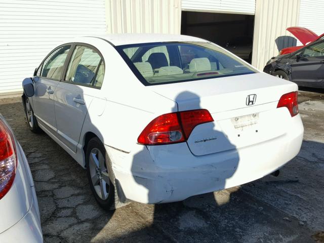 1HGFA16868L103512 - 2008 HONDA CIVIC EX WHITE photo 3