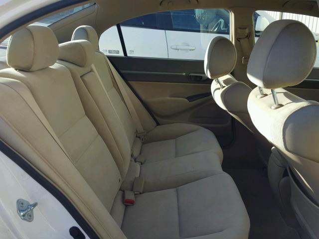1HGFA16868L103512 - 2008 HONDA CIVIC EX თეთრი ფოტო 6