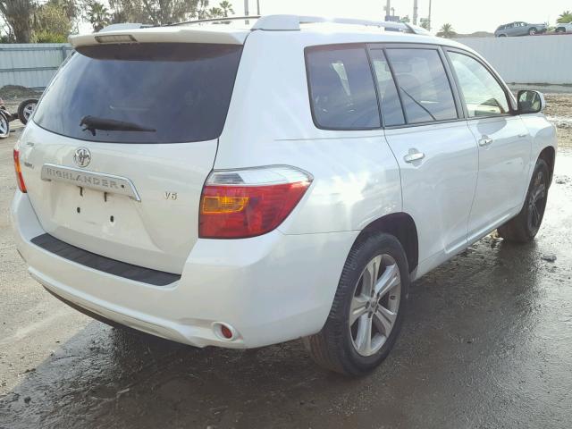 JTEDS42A682039552 - 2008 TOYOTA HIGHLANDER WHITE photo 4