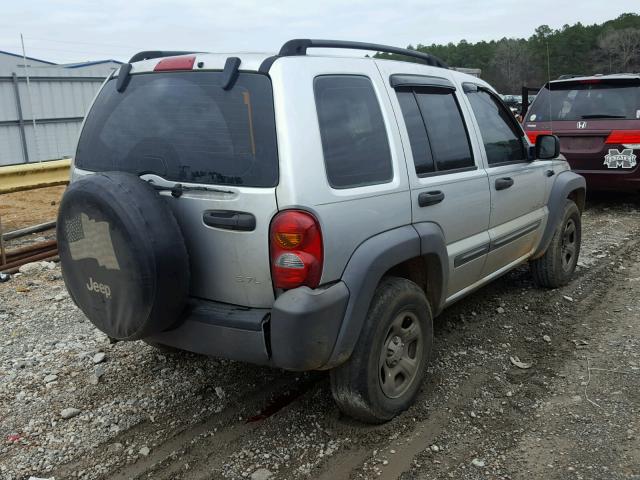 1J4GK48K64W111171 - 2004 JEEP LIBERTY SP GRAY photo 4