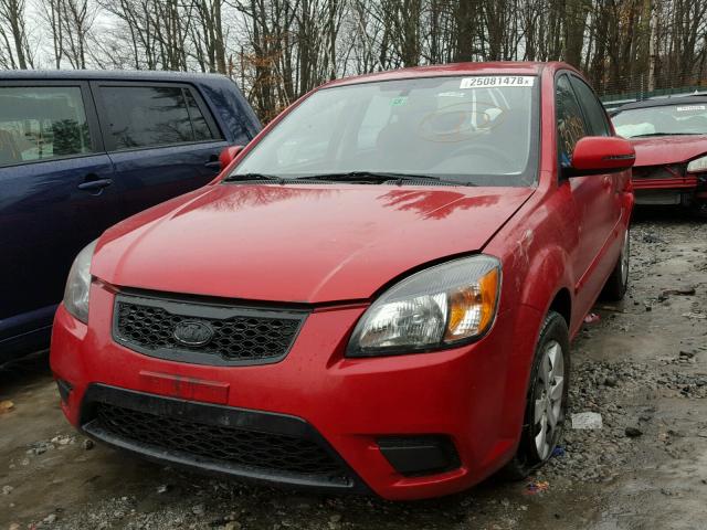 KNADH4A31B6736887 - 2011 KIA RIO BASE RED photo 2