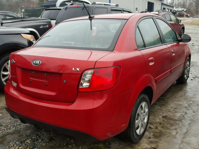 KNADH4A31B6736887 - 2011 KIA RIO BASE RED photo 4