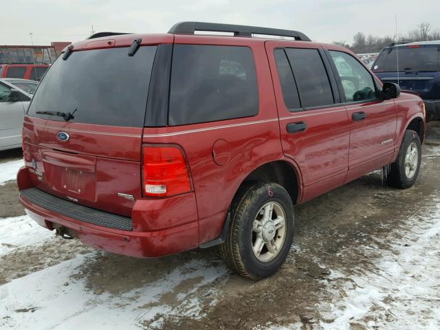 1FMZU73K85UB51018 - 2005 FORD EXPLORER X RED photo 4