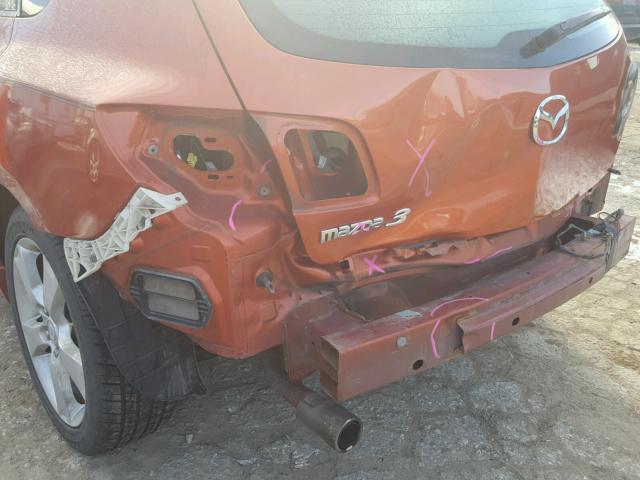 JM1BK143041155144 - 2004 MAZDA 3 HATCHBAC ORANGE photo 9