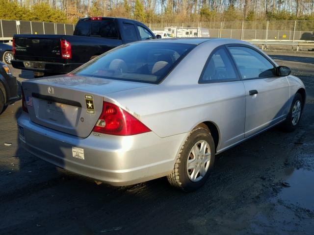 1HGEM21293L026865 - 2003 HONDA CIVIC DX SILVER photo 4