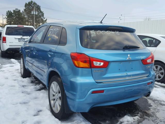 JA4AR4AU3BZ019444 - 2011 MITSUBISHI OUTLANDER BLUE photo 3