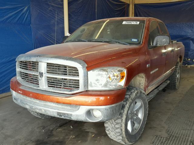 1D7HU18287S275221 - 2007 DODGE RAM 1500 S ORANGE photo 2