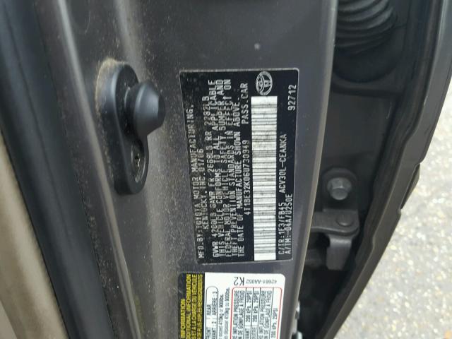 4T1BE32K06U730949 - 2006 TOYOTA CAMRY LE GRAY photo 10