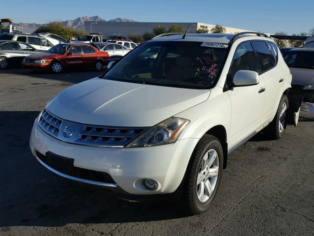 JN8AZ08W87W664352 - 2007 NISSAN MURANO SL WHITE photo 2