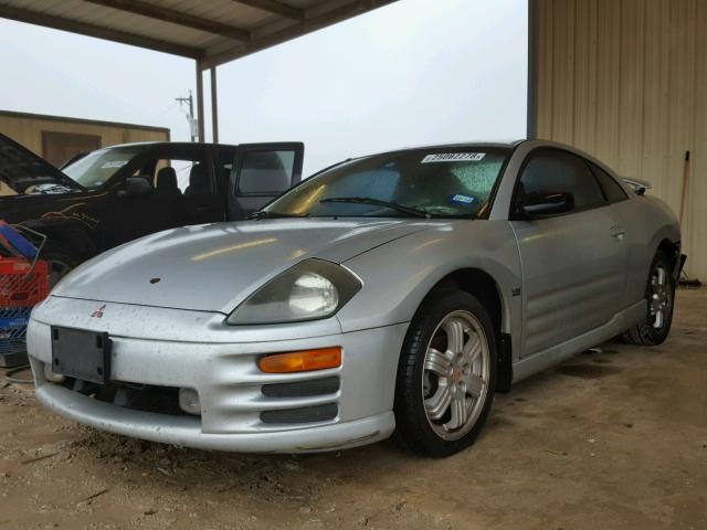 4A3AC84H21E055884 - 2001 MITSUBISHI ECLIPSE GT SILVER photo 2