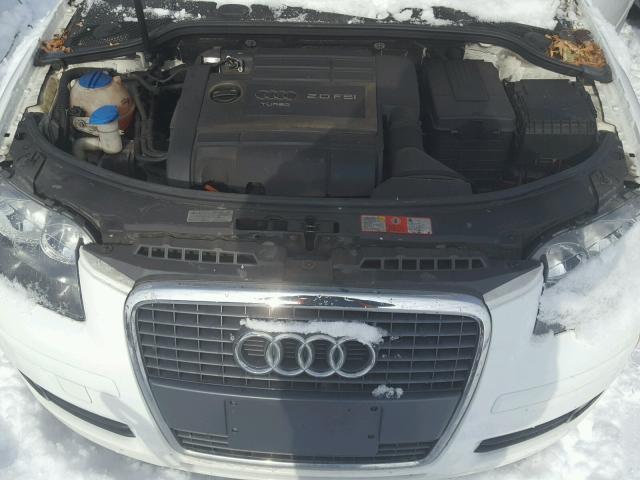 WAUNF78P38A024875 - 2008 AUDI A3 2.0 PRE WHITE photo 7